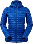 Berghaus Women's Cuillin Synthetic Insulated Hooded Jacket, Durable Design, Water Resistant, Surf The Web/Sodalite Blue, 14