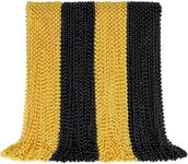 144 PCS Gold Black New Year Necklaces, New Year Eve Necklaces, 33'' Round Happy New Year Necklace Accessories, 2026 New Year Party Beads for New Year's Day, Halloween, Christmas, Carnival Party Favors