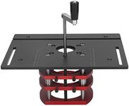 DIY Router Lift Table, Aluminum Alloy and Stainless Steel, Firm Clamping, Easy Adjustment, Wide Lifting Range, for High Accuracy Woodworking, Universal Trimming Machines (Black)