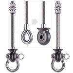 BeneLabel 2pcs Hanging Bolts 19.5cm Hammock Swing Hanger Carabiner Hook, Swive Stainless Steel Mounting Kit Set for Indoor Outdoor Playground Chair Yoga Rope Punching Bag Sandbag, 1500lbs