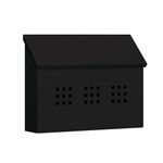 Salsbury Industries 4615BLK Traditional Mailbox, Decorative, Horizontal Style, Black
