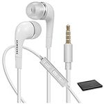 Samsung EHS64AVFWE 3.5mm Stereo Headset with Remote and Mic - Original OEM - Non-Retail Packaging - White (with Cleaning Cloth)