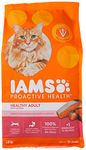 IAMS Proactive Health Healthy Adult Dry Cat Food with Salmon, 3.18kg Bag