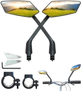 Convex Bike Mirrors for Ebike, Safe UHD Bicycle Mirror, Adjustable Rearview Mirror for Handlebar 21-32mm, Miroir Velo Electrique for Ebike Scooter Motocycle