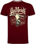 Gas Monkey Garage Mechanics Spanner Burgundy Mens Gents T-Shirt (Large)