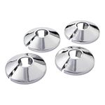 E2trade Chrome 15mm Radiator Pipe Hole Collars Cover Radsnaps (Pack of 4 Collar),Silver