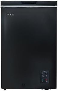 HYE Chest Freezer - 96L Freezer, Quiet 42 dB Operation, Mechanical Temperature Control, Freestanding Design, Black, Suitable For Garages & Outbuildings - RF01CF96B24