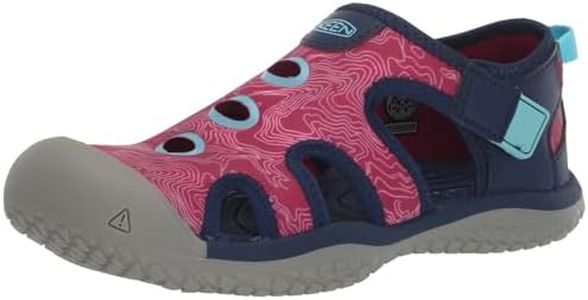 KEEN Kids Stingray Closed Toe Water Sandals, Blue Depths/Festival Fuchsia, 5 US Unisex Toddler