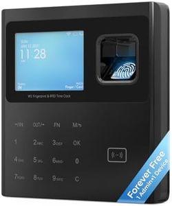 ANVIZ Time Clocks for Employees Small Business - Forever Free Cloud Software - W1 Pro Fingerprint Biometric Clock in and Out Attendance Machine, Black
