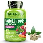 NATURELO Whole Food Multivitamin for Women 50+ (Iron Free) - Natural Vitamins, Minerals, Raw Organic Extracts - Best for Post Menopausal Women Over 50 - Vegan - No GMO - 120 Capsules