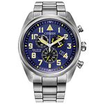 CITIZEN Mens Garrison Silver-Tone Case Blue Dial (AT2480-57L)