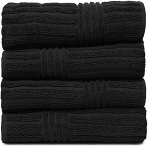 Bare Cotton 852-1501-01 Luxury Hotel & Spa Ribbed Channel Pattern Bath Towel, Cotton, Mix Color, Hand Towel - Set of 6