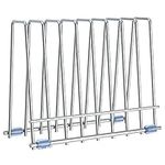 IDEATECH Reusable Storage Bags Rack, Drying Rack for Storage Bags, Stainless Stand for Reusable Storage Bags, File Organizer Desktop Storage Book Shelf(Stainless Steel, Silver)