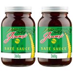 Jimmy's Satay Sauce 360g - Pack of 2 - Peanut Sate Sauce Paste for Chicken, Meat, Marinade and Dipping