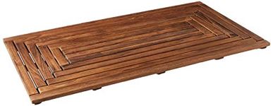 Bare Decor Giza Shower, Spa, Door Mat in Solid Teak Wood, 36" x 20"