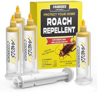 FANDISES Cockroach Repellent, Roach Repellent Indoor, Get Rid of Cockroaches, Roach Control,Pet Safe Roach Repellent,Outdoor Cockroach Repellent,Cockroach Deterrent,Roach Away- 4P, Yellow