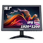 JaiHo 10.1 Inch Small HDMI Monitor, Full HD 1920 x 1200 IPS Screen Display, Mini PC Monitor with HDMI/VGA/BNC/AV for Laptop PS4 Xbox Computer Raspberry Pi, Built-in Speaker