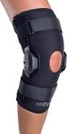 DonJoy Deluxe Hinged Knee Brace, Drytex Sleeve, Open Popliteal, Large