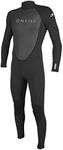 O'Neill Wetsuits Men's Reactor-2 3/2mm Back Zip Full Wetsuit, Black/Black, XLS