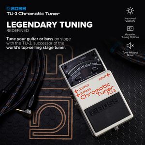 BOSS TU-3 Chromatic Guitar Tuner Pedal – Compact Stompbox