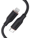 Anker MFi Certified Type C to Lightning 100W Powerline III Flow Cable, 3ft Black, Super Fast iPhone Charging Cable (50% Charge in 30 mins), 25X More Durable, Data Sync Compatibility & Power Delivery