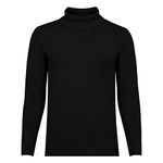 Clothify Boys Cotton Blend Turtle Neck Sweatshirt(POLO KIDS_BLACK_13 Years-14 Years)