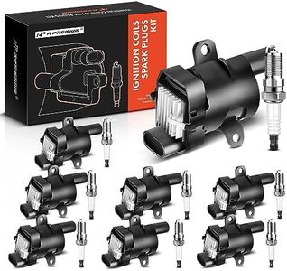 A-Premium 8PCS Ignition Coil Pack and Iridium Spark Plugs Kits Compatible with Chevrolet Silverado GMC Sierra Cadillac Escalade Buick Hummer Isuzu