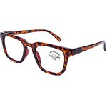 DOOViC Blue Light Blocking Reading Glasses +2.0 Tortoiseshell Frame/Square Lens Computer Readers Glasses for Men/Women