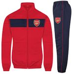 Arsenal FC Official Football Gift Boys Tracksuit Set Red 12-13 Years