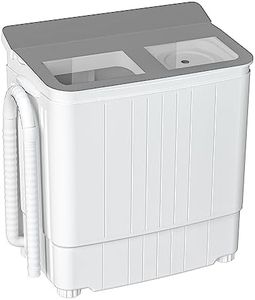 INTERGREAT Portable Washing Machine, 17.6 lbs Mini Small Laundry Washer Combo with Spin Dryer, Compact Twin Tub Washer Machine for Apartments, Dorm, Rv, Camping, Gray