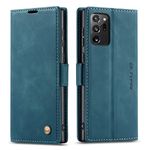 QLTYPRI Case for Samsung Galaxy Note 20 Ultra, Vintage PU Leather Wallet Case Card Slot Kickstand Magnetic Closure Shockproof Flip Folio Case Cover Compatible with Samsung Galaxy Note 20 Ultra - Blue