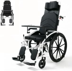 High-Back Foldable Wheelchair for Adults Self-Propelled