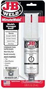 J-B Weld 50101 MinuteWeld Instant-Setting Epoxy Syringe - Clear - 25ml, 0.85 Fl Oz (Pack of 1)