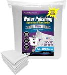 Aquatic Experts Aquarium Polishing Filter Pad, Water Polishing Pad for Aquarium Filters, Filter Floss for Fish Tank Filters, (200 Micron, 24" x 36" - 4 Pack)
