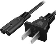 AC 2 Prong C8 Power Cord 5ft Standa