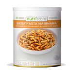 Nutristore Freeze-Dried Beef Pasta Marinara | Emergency Survival Bulk Food Storage Meal | Perfect for Everyday Quick Meals and Long-Term Storage | 25 Year Shelf Life | USDA Inspected (1-Pack)