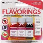 LorAnn Super Strength Trio Pack Flavorings Extracts - Fruity Mix (Watermelon, Strawberry and Grape)