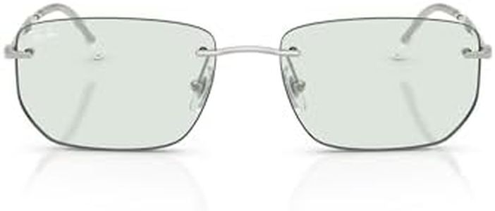 Ray-Ban RB3768 Prescription Eyewear Frames, Silver/Photochromic Emerald Dark, 56 mm