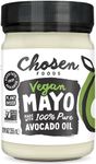 Chosen Foods Classic Vegan Avocado Oil-Based Mayonnaise, Gluten & Dairy Free, Low-Carb, Keto & Paleo Diet Friendly, Mayo for Sandwiches, Dressings and Sauces (12 fl oz)