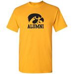 NCAA Primary Alumni, Team Color T Shirt, College, University - Yellow - Medium