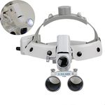 BONEW-ORAL Binocular Loupes Surgical Glass Magnifier+LED Headlight 3.5 X 280-380mm