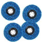 BaiNuo Poly Paint Stripping Discs - 5Inch Poly Strip Wheel Abrasive Grinding Kit - for Angle Grinder Metal Rust Removal - Steel, Aluminum, Copper, Plastic, Wood Polishing 4Pack