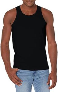 Organic Signatures Men Crewneck Undershirts Soft 100% Cotton Tank Tops Pack of 3 (XX-Large, Black)