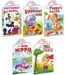 Sawan Set of 5 story books Baby Animals Series (Baby Panda,Baby Elephant, Puppys day out , Baby Hippo & Tall Tree)