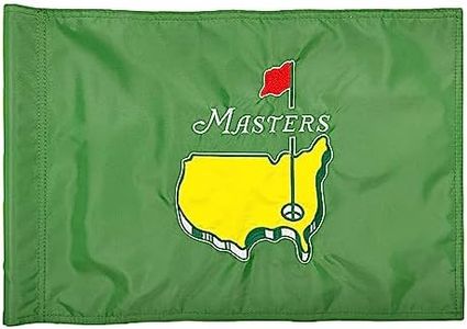 COGOLFING Golf Flag with Tube, Double-Side Embroidered Augusta National Flag, 420D Nylon Golf Pin Flags, Putting Green Flags for Golf Course Driving Range Collection, 14" H x 20" L, Green