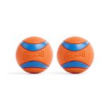 ChuckIt! Ultra Ball Dog Toy, Durable High Bounce Floating Rubber Dog Ball, Launcher Compatible Toy For Dogs, Medium (Pack of 2)