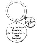 TTOVEN Grandad Gifts Only The Best Grandads Get Promoted to Great Grandad Keyring