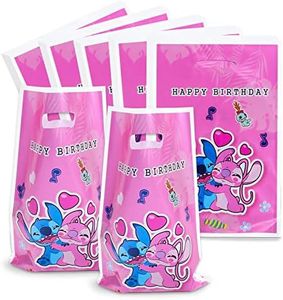 Lilo St-itch Sacchetti Regalo, 50Pcs per Compleanno, Bambini, Biscotti, Caramelle, Colorati, per la Decorazione della Festa (Rosa)