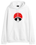 THE DUFFERS Men & Women Cotton Anime Hoodie Itachi Manga Hooded Sweatshirt Unisex Hoodies White