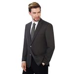 Mens Suit Blazer Jacket Two Button Stretch Sports Coats - grey - Small